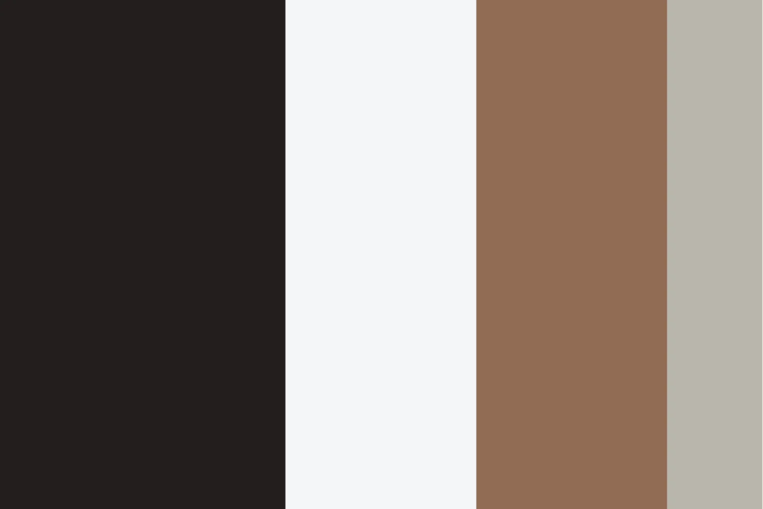 RML Services colour palette: near-black, off-white, warm brown and stone grey vertical colour bands